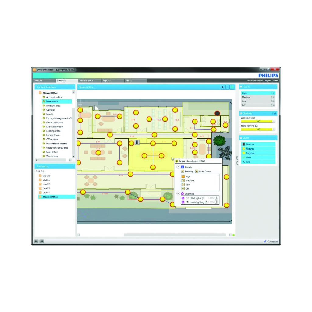 Philips Dynalite System Manager (previously EnvisionManager) Lightmoves