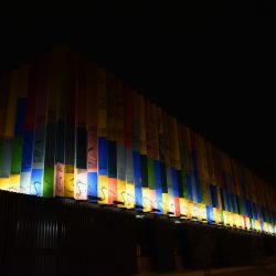 Lighting illuminate WestConnex Ventilation building from bottom up