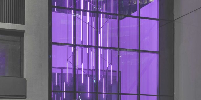 Chandelier makes a statement for contemporary workspace at 637 Flinders St