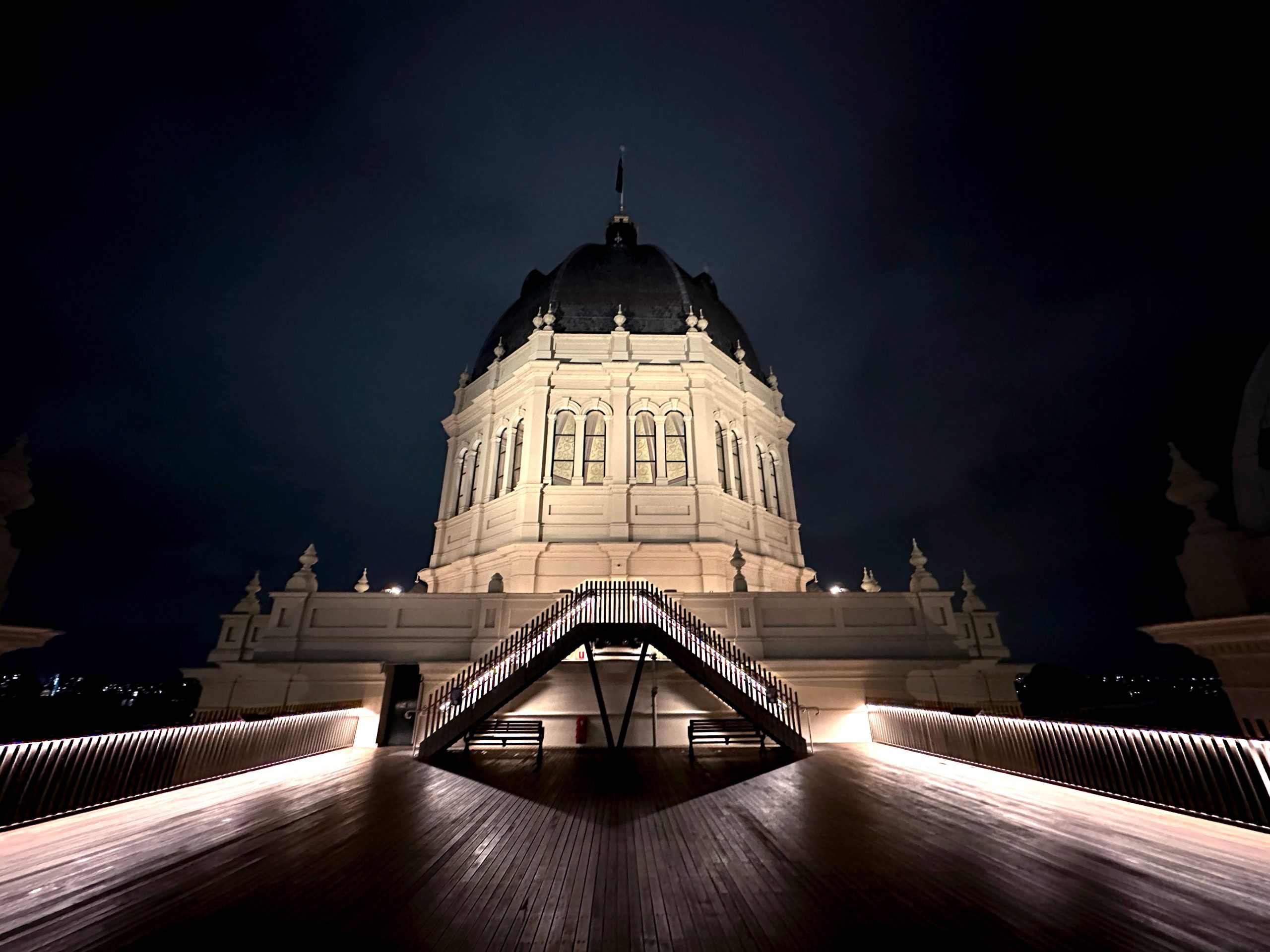 Royal Exhibition Building IES Awards Heritage Conservation Lighting control exterior facade illumination